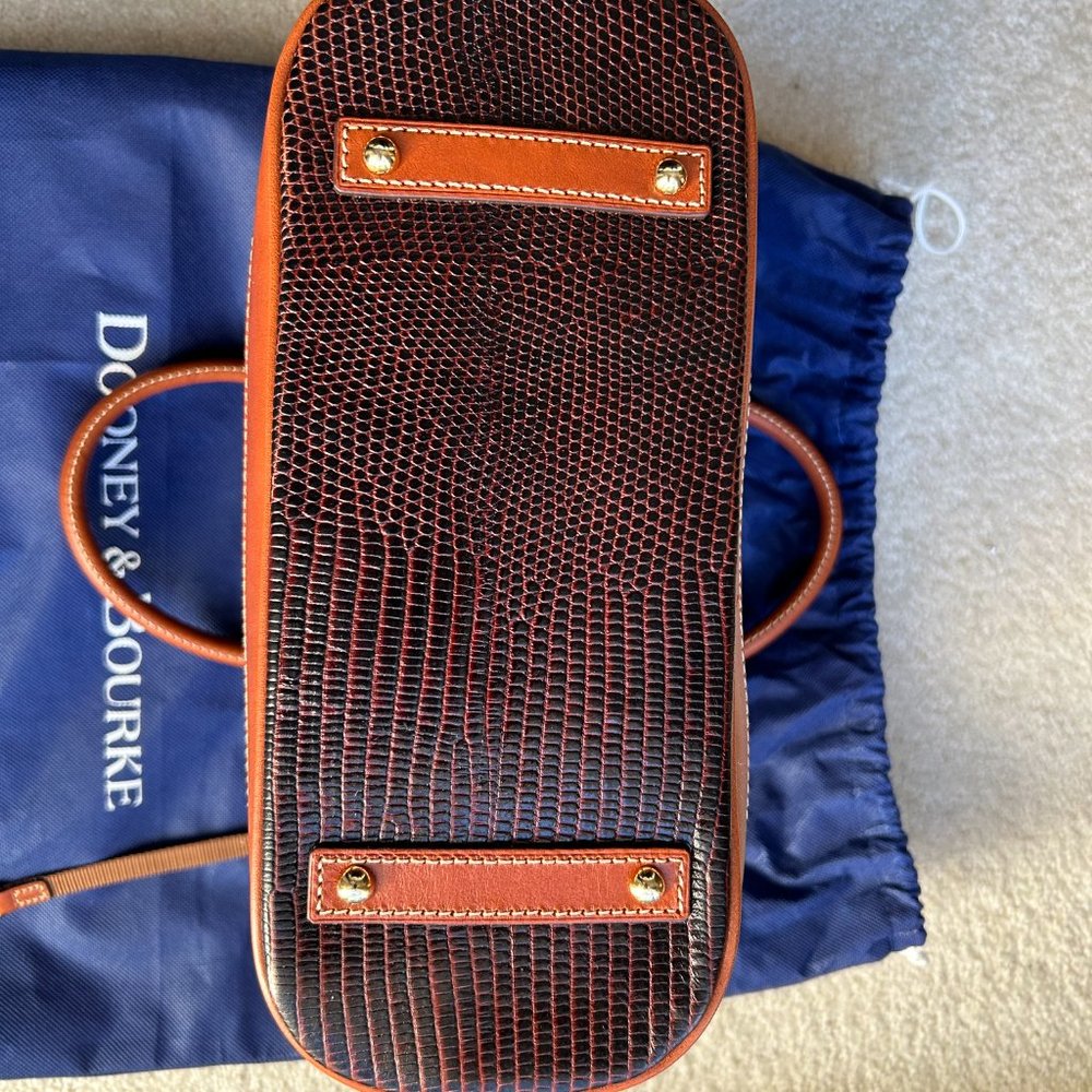 Dooney & Bourke Lizard Leather Zip Zip Satchel - Picture 3 of 5